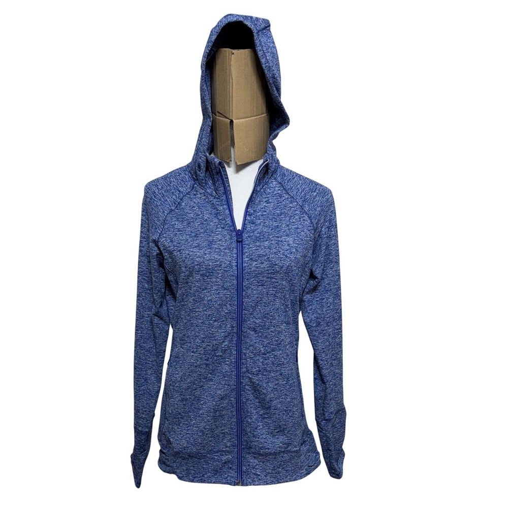 Outdoor Research Hoodie Womens Medium Blue Melody Full Zip Space Dye Thumbholes